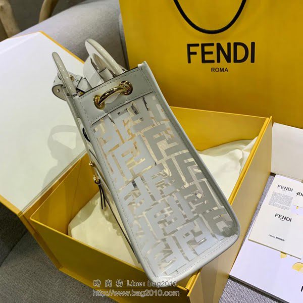 FENDI女包 頂級原單 最新透明雙F購物袋 手提包 芬迪女肩背包 36015B78  fdz2168